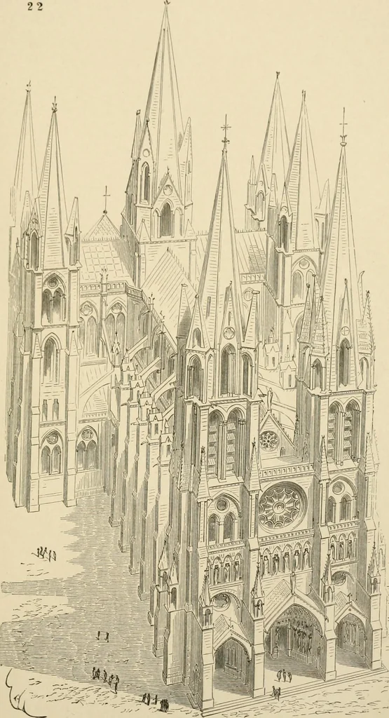 An illustration from Histoire d'un hôtel de ville et d'une cathédrale;, 1878, leaf 125
