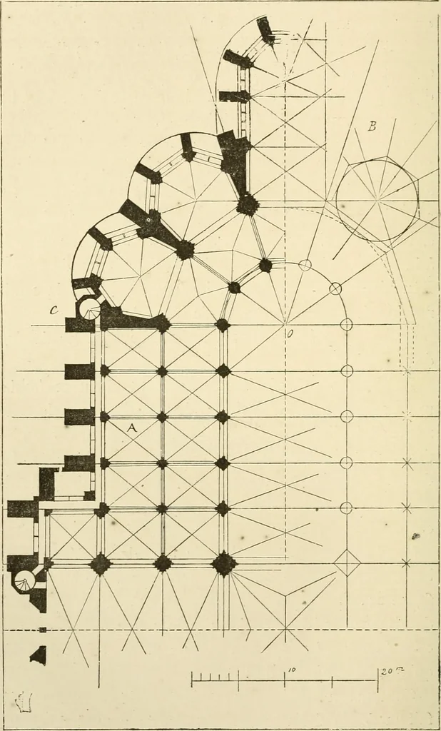 An illustration from Histoire d'un hôtel de ville et d'une cathédrale;, 1878, leaf 152