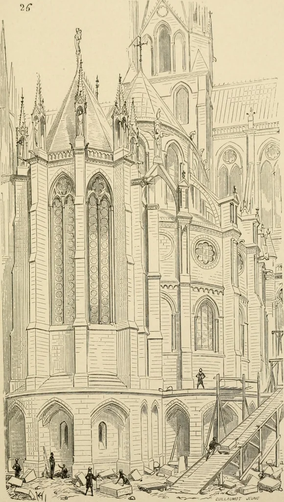 An illustration from Histoire d'un hôtel de ville et d'une cathédrale;, 1878, leaf 155