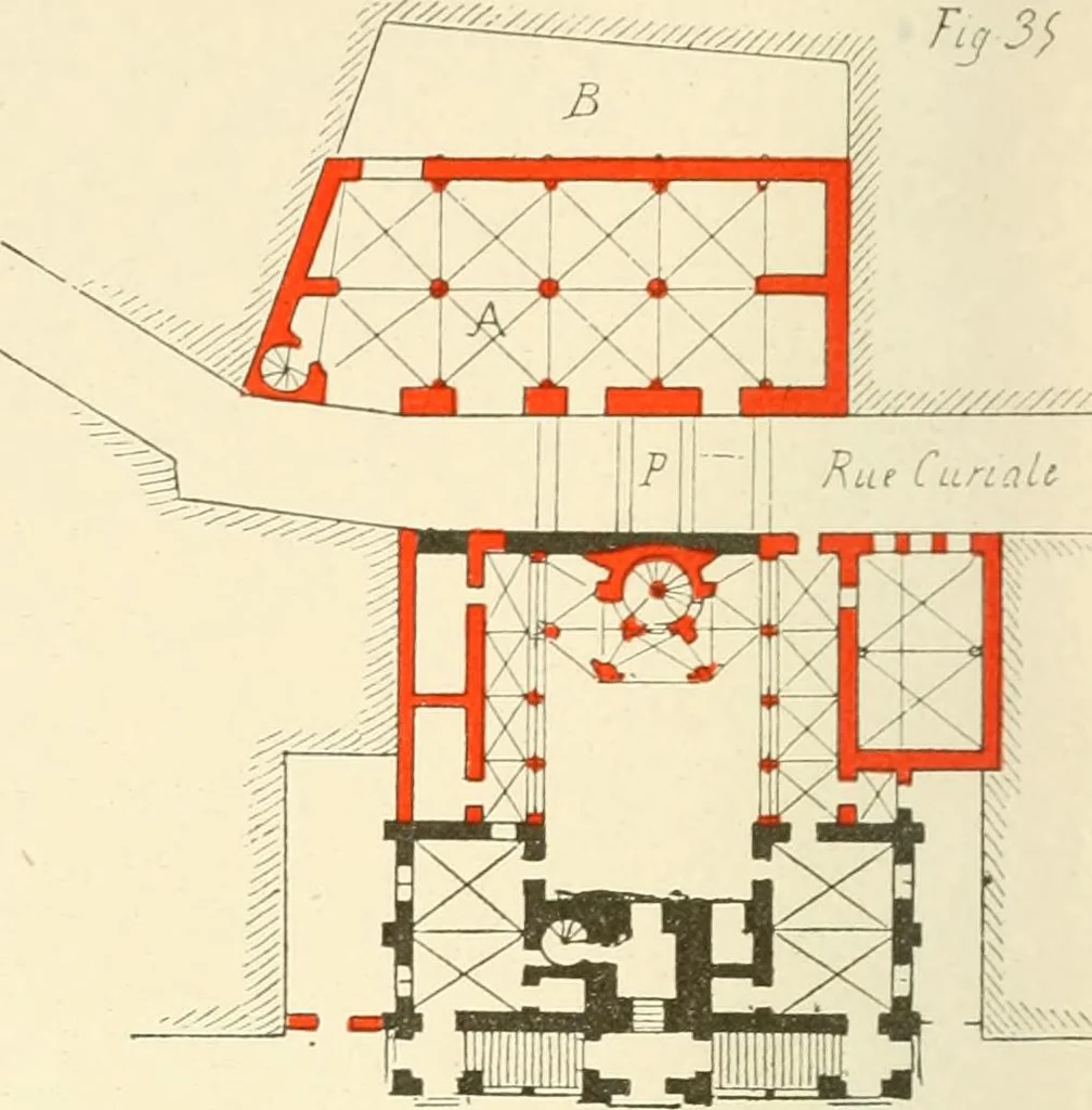 An illustration from Histoire d'un hôtel de ville et d'une cathédrale;, 1878, leaf 166