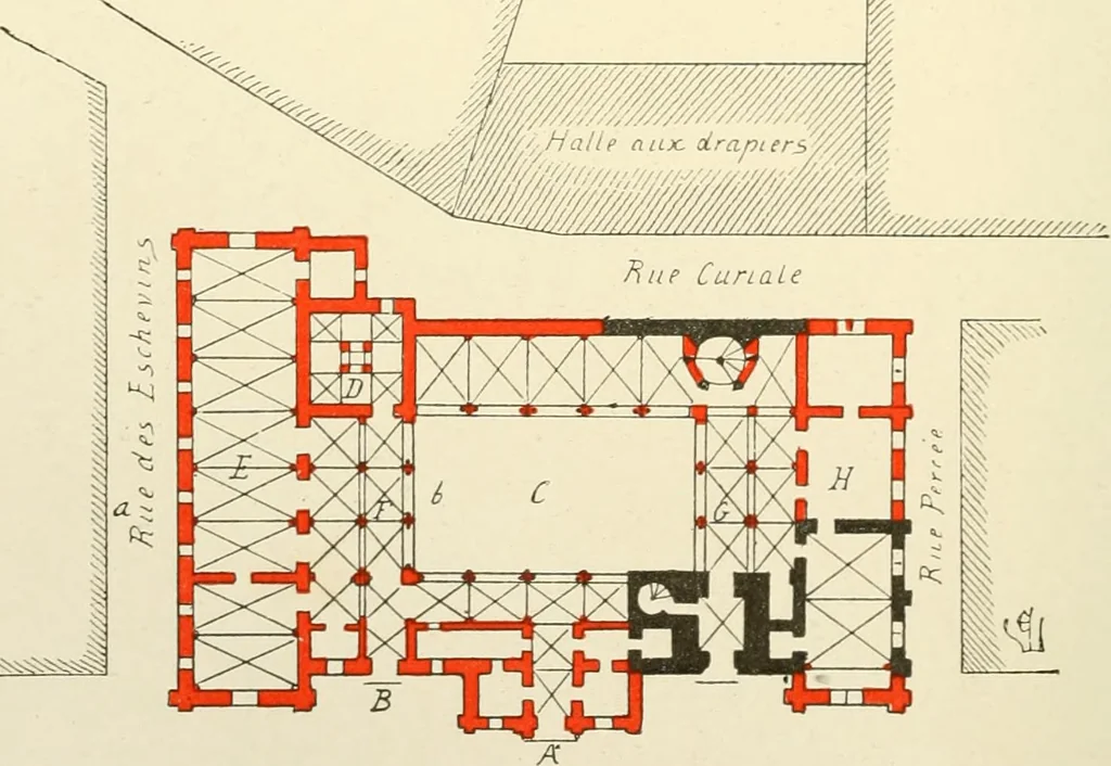 An illustration from Histoire d'un hôtel de ville et d'une cathédrale;, 1878, leaf 166