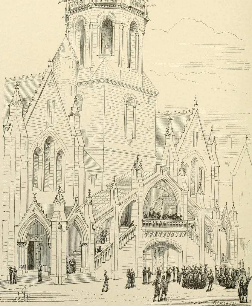 An illustration from Histoire d'un hôtel de ville et d'une cathédrale;, 1878, leaf 180
