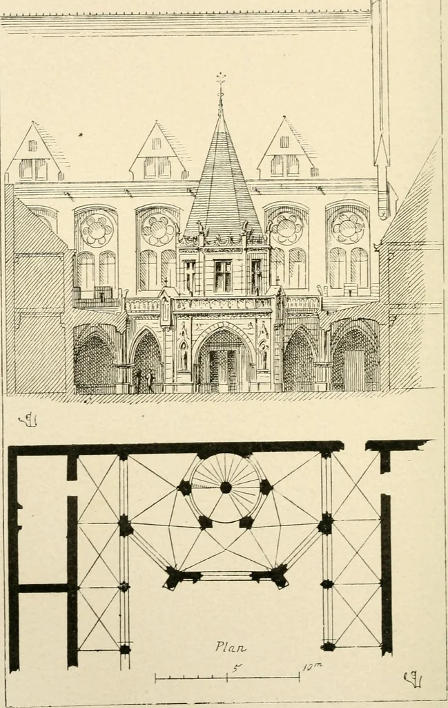 An illustration from Histoire d'un hôtel de ville et d'une cathédrale;, 1878, leaf 220