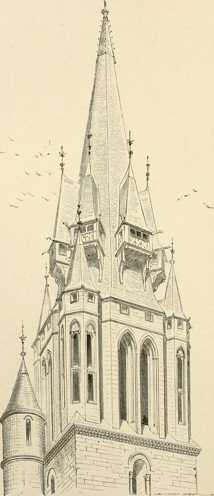 An illustration from Histoire d'un hôtel de ville et d'une cathédrale;, 1878, leaf 222