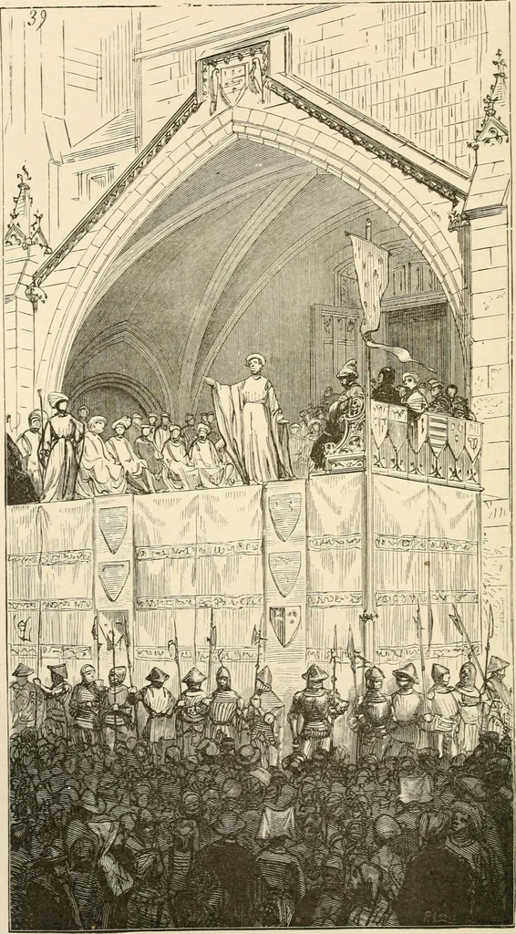 An illustration from Histoire d'un hôtel de ville et d'une cathédrale;, 1878, leaf 252