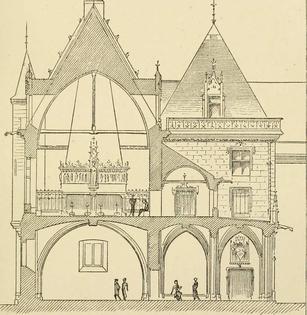 An illustration from Histoire d'un hôtel de ville et d'une cathédrale;, 1878, leaf 269