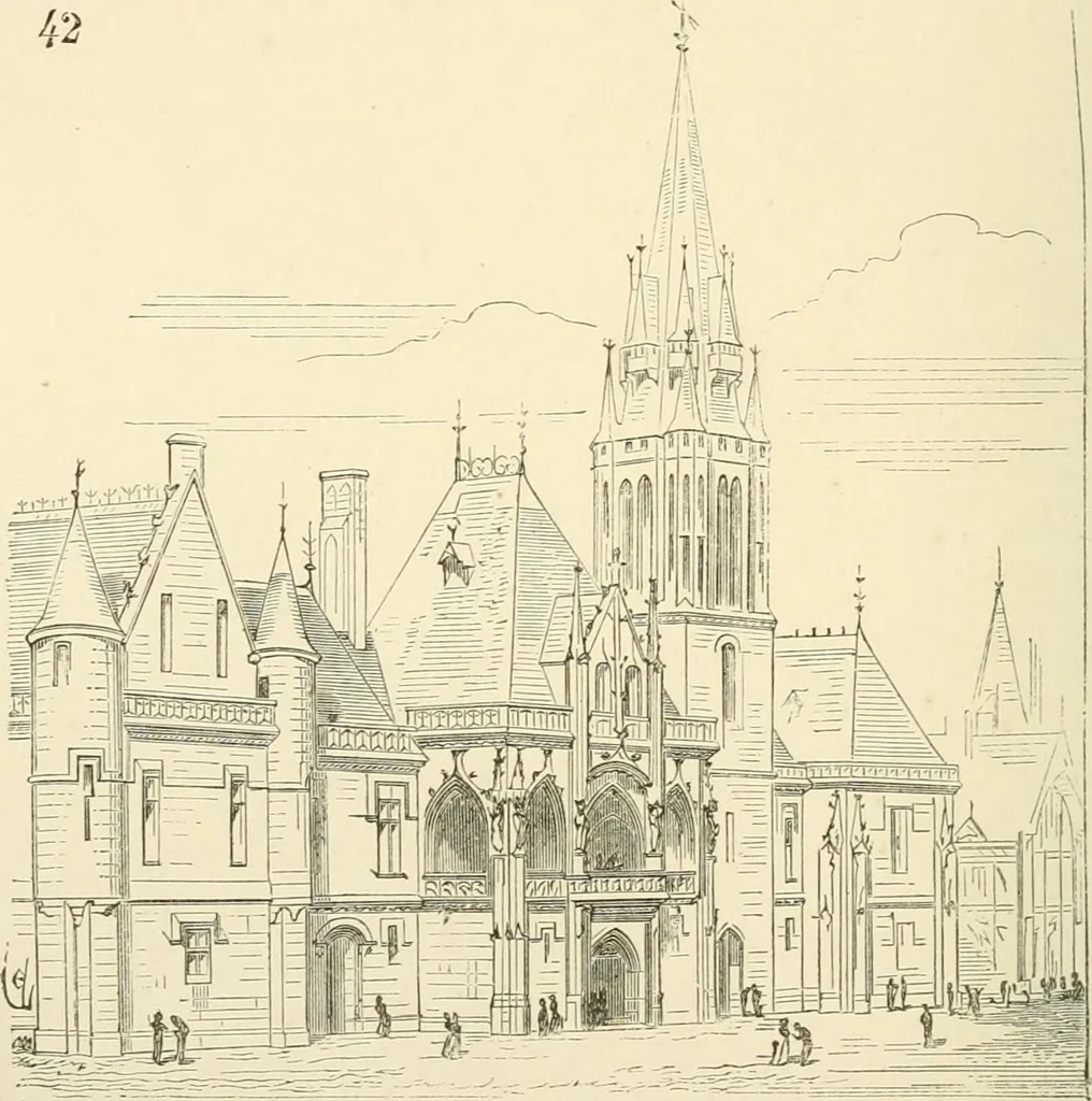 An illustration from Histoire d'un hôtel de ville et d'une cathédrale;, 1878, leaf 270