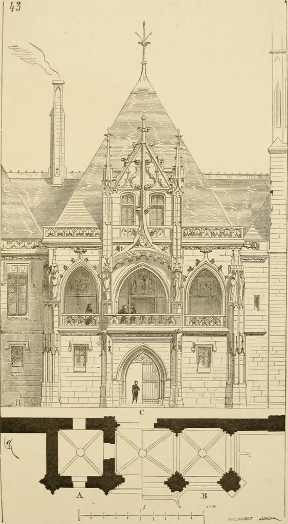 An illustration from Histoire d'un hôtel de ville et d'une cathédrale;, 1878, leaf 273
