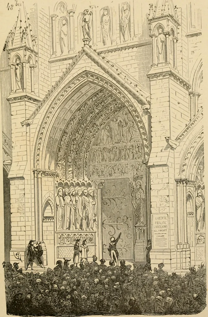 An illustration from Histoire d'un hôtel de ville et d'une cathédrale;, 1878, leaf 329