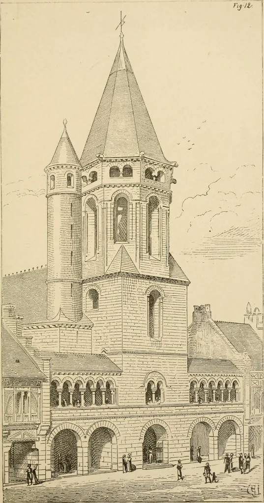 An illustration from Histoire d'un hôtel de ville et d'une cathédrale;, 1878, leaf 67