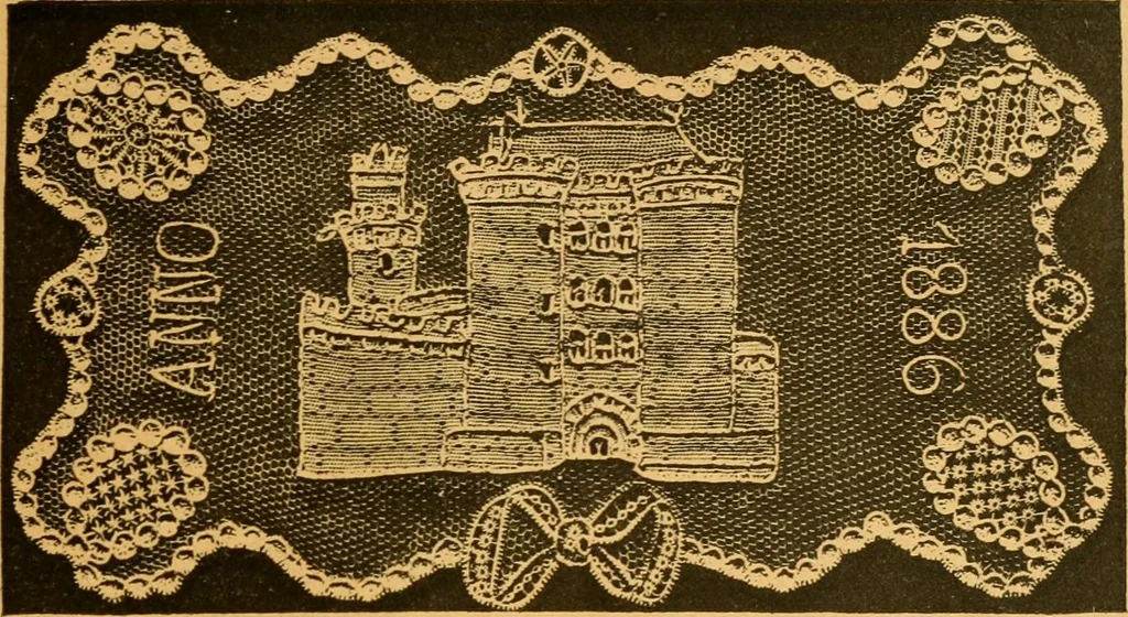 An illustration from Histoire du point d'Alençon, depuis son origine jusqu'à nos jours, 1886, leaf 12