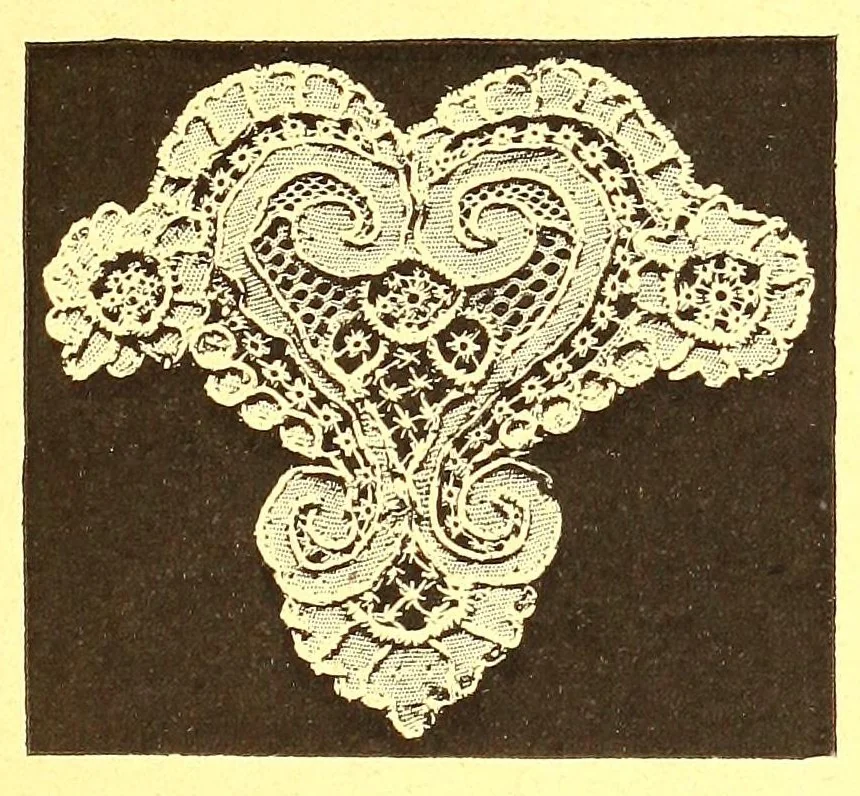 An illustration from Histoire du point d'Alençon depuis son origine jusq'ua nos jours, 1886, leaf 11