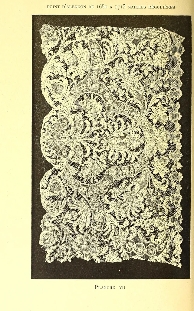 An illustration from Histoire du point d'Alençon depuis son origine jusq'ua nos jours, 1886, leaf 116