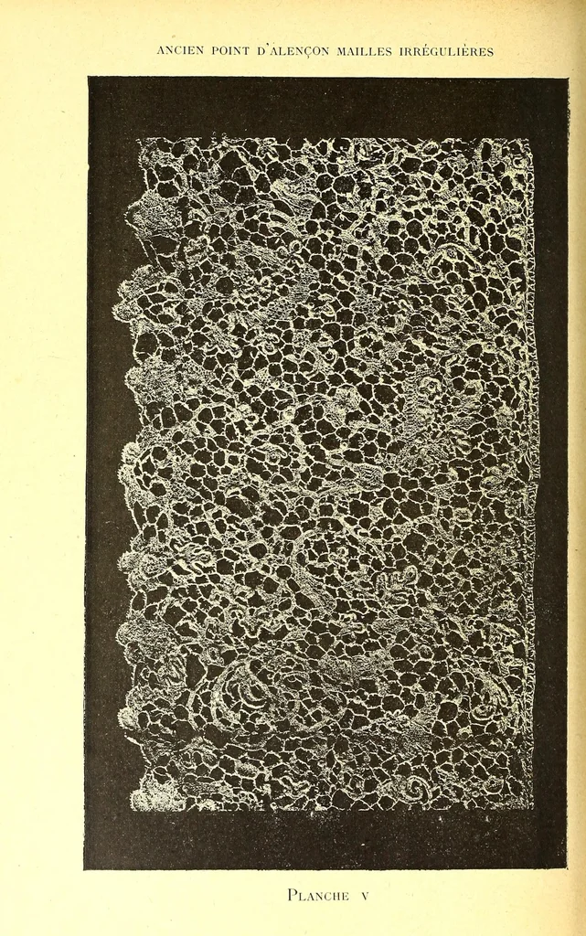An illustration from Histoire du point d'Alençon depuis son origine jusq'ua nos jours, 1886, leaf 84