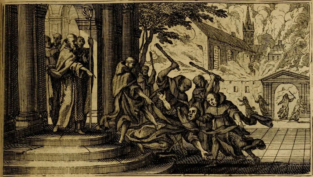 An illustration from Histoire du pontificat de Saint Leon le Grand, 1687, leaf 286