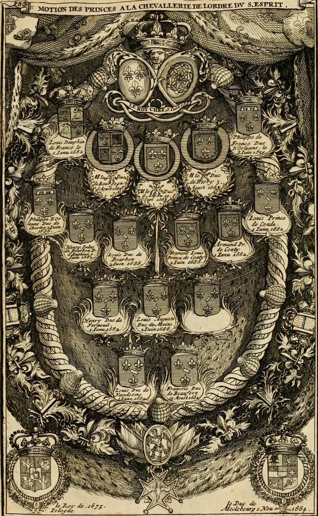 An illustration from Histoire du roy Louis le Grand, par les medailles, emblêmes, deuises, jettons, inscriptions, armoiries, et autres monumens publics, 1691, leaf 114