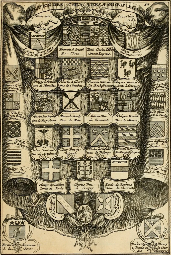 An illustration from Histoire du roy Louis le Grand, par les medailles, emblêmes, deuises, jettons, inscriptions, armoiries, et autres monumens publics, 1691, leaf 118