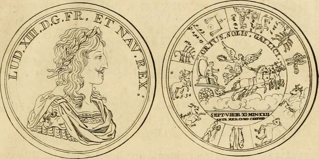 An illustration from Histoire du roy Louis le Grand, par les medailles, emblêmes, deuises, jettons, inscriptions, armoiries, et autres monumens publics, 1691, leaf 12