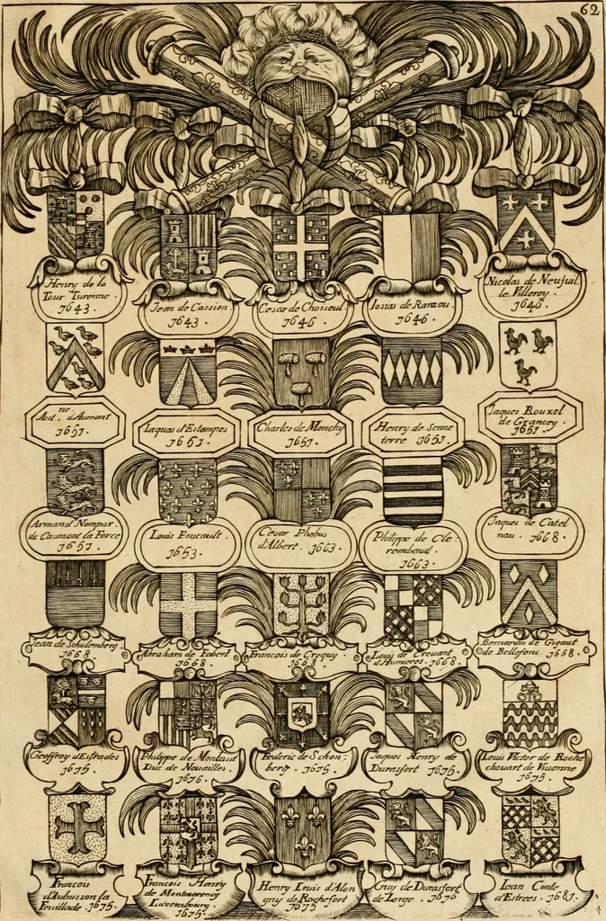 An illustration from Histoire du roy Louis le Grand, par les medailles, emblêmes, deuises, jettons, inscriptions, armoiries, et autres monumens publics, 1691, leaf 128