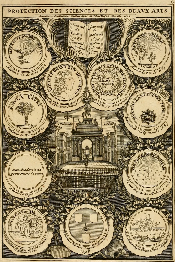 An illustration from Histoire du roy Louis le Grand, par les medailles, emblêmes, deuises, jettons, inscriptions, armoiries, et autres monumens publics, 1691, leaf 132