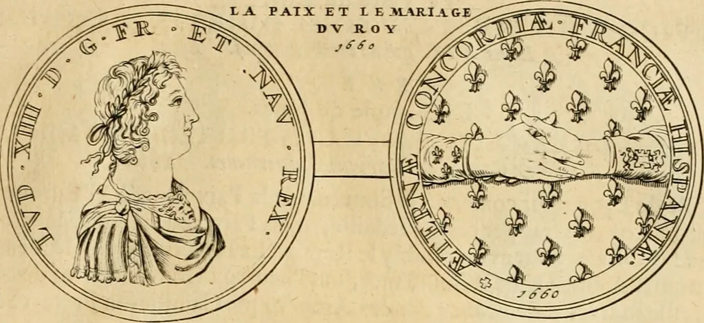 An illustration from Histoire du roy Louis le Grand, par les medailles, emblêmes, deuises, jettons, inscriptions, armoiries, et autres monumens publics, 1691, leaf 20