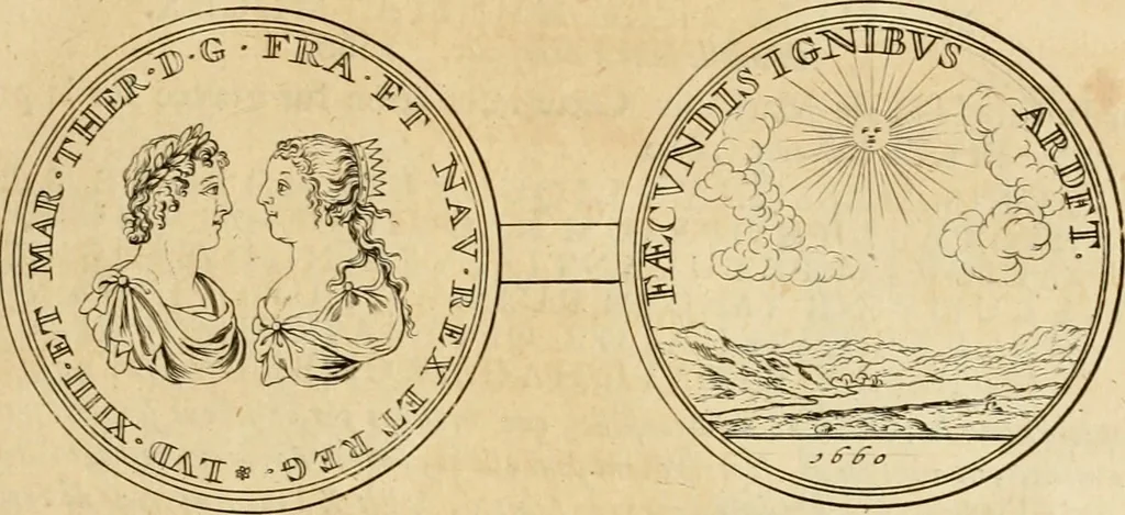 An illustration from Histoire du roy Louis le Grand, par les medailles, emblêmes, deuises, jettons, inscriptions, armoiries, et autres monumens publics, 1691, leaf 20