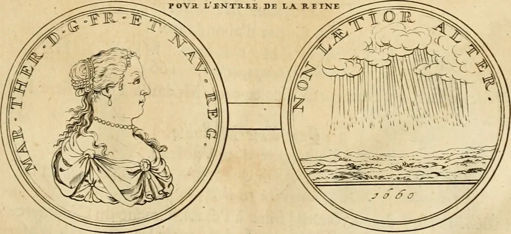 An illustration from Histoire du roy Louis le Grand, par les medailles, emblêmes, deuises, jettons, inscriptions, armoiries, et autres monumens publics, 1691, leaf 20