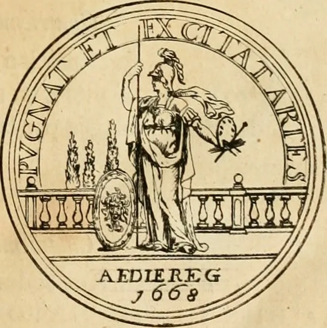 An illustration from Histoire du roy Louis le Grand, par les medailles, emblêmes, deuises, jettons, inscriptions, armoiries, et autres monumens publics, 1691, leaf 22