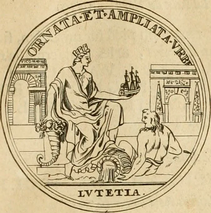 An illustration from Histoire du roy Louis le Grand, par les medailles, emblêmes, deuises, jettons, inscriptions, armoiries, et autres monumens publics, 1691, leaf 40