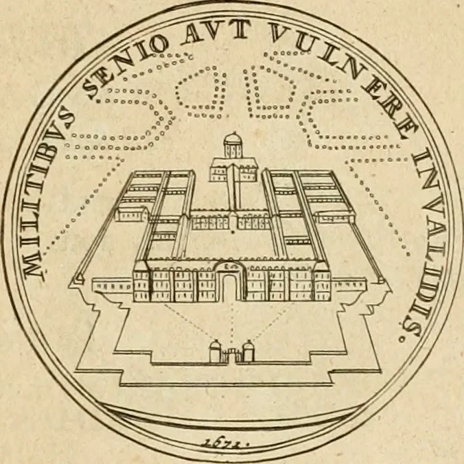 An illustration from Histoire du roy Louis le Grand, par les medailles, emblêmes, deuises, jettons, inscriptions, armoiries, et autres monumens publics, 1691, leaf 40
