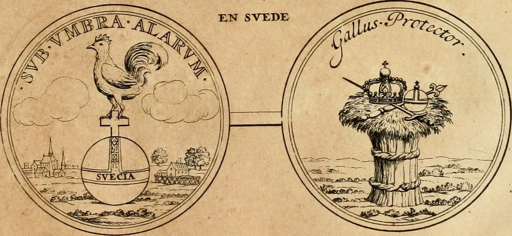An illustration from Histoire du roy Louis le Grand, par les medailles, emblêmes, deuises, jettons, inscriptions, armoiries, et autres monumens publics, 1691, leaf 62
