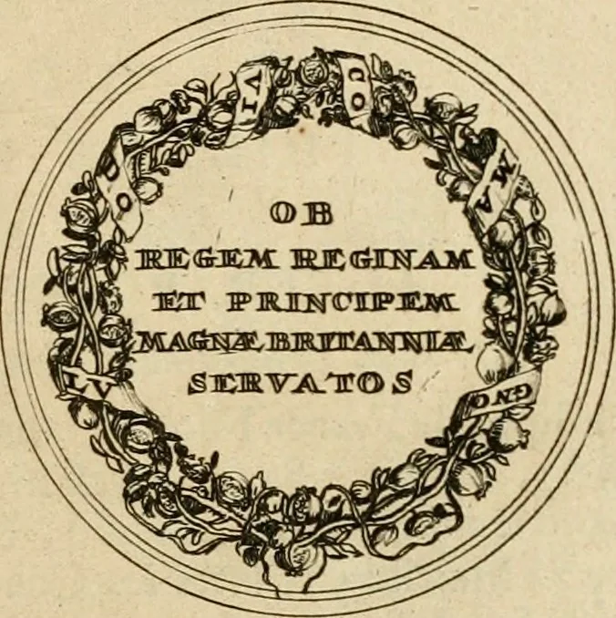 An illustration from Histoire du roy Louis le Grand, par les medailles, emblêmes, deuises, jettons, inscriptions, armoiries, et autres monumens publics, 1691, leaf 70