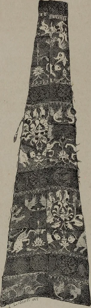 An illustration from Histoire du tissu ancien à l'exposition de l'Union centrale des arts décoratifs, 1883, leaf 14