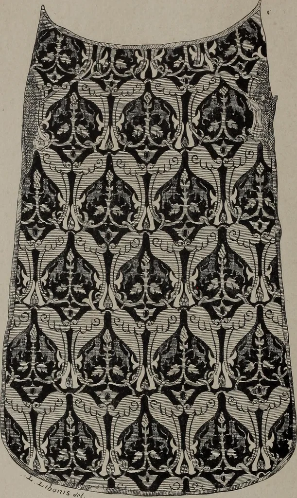 An illustration from Histoire du tissu ancien à l'exposition de l'Union centrale des arts décoratifs, 1883, leaf 16