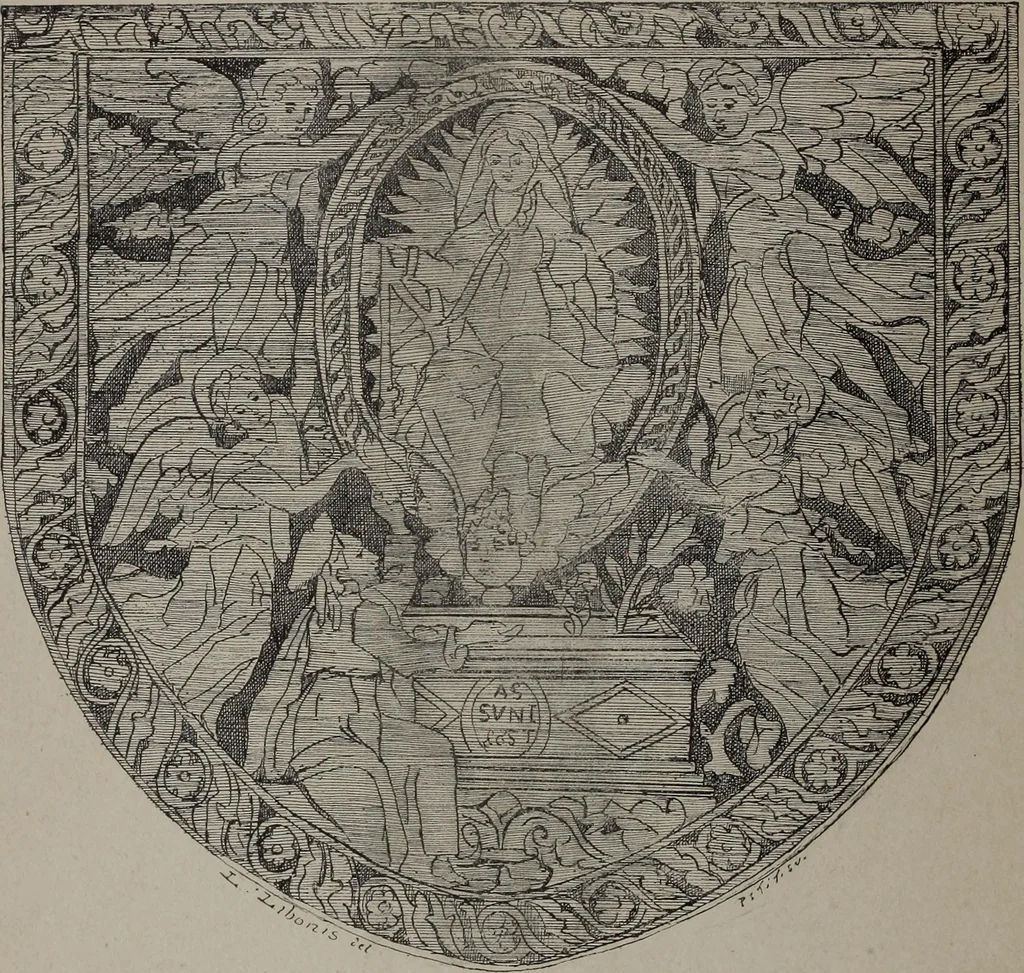 An illustration from Histoire du tissu ancien à l'exposition de l'Union centrale des arts décoratifs, 1883, leaf 18