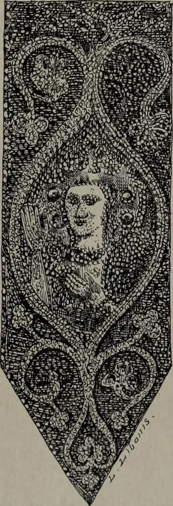 An illustration from Histoire du tissu ancien à l'exposition de l'Union centrale des arts décoratifs, 1883, leaf 35