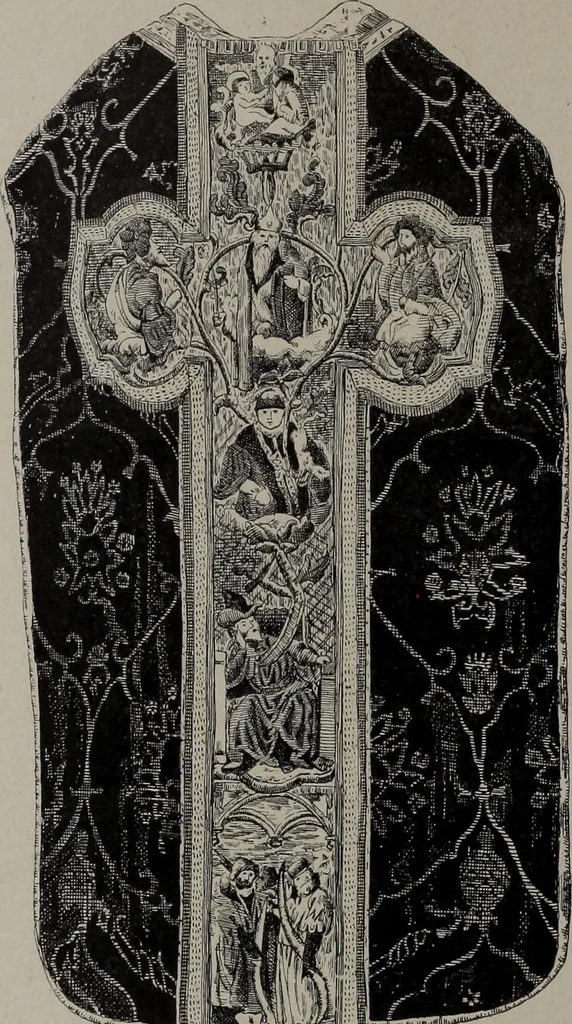 An illustration from Histoire du tissu ancien à l'exposition de l'Union centrale des arts décoratifs, 1883, leaf 38