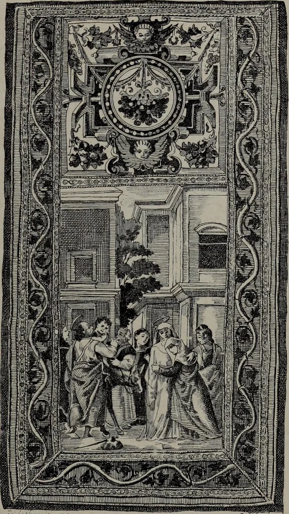 An illustration from Histoire du tissu ancien à l'exposition de l'Union centrale des arts décoratifs, 1883, leaf 45