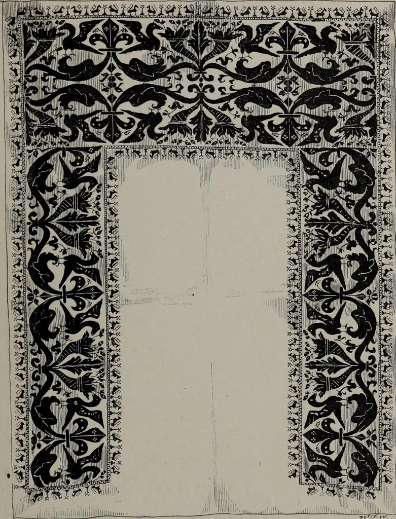 An illustration from Histoire du tissu ancien à l'exposition de l'Union centrale des arts décoratifs, 1883, leaf 55