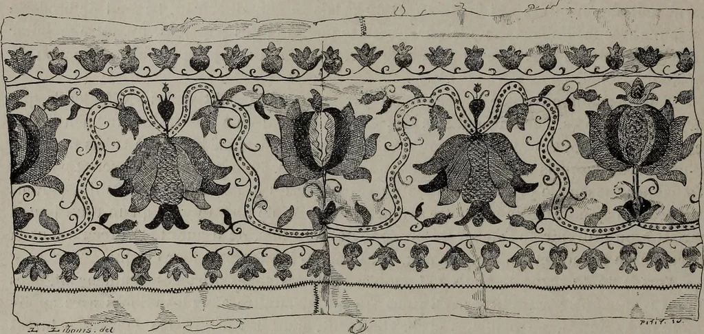 An illustration from Histoire du tissu ancien à l'exposition de l'Union centrale des arts décoratifs, 1883, leaf 58