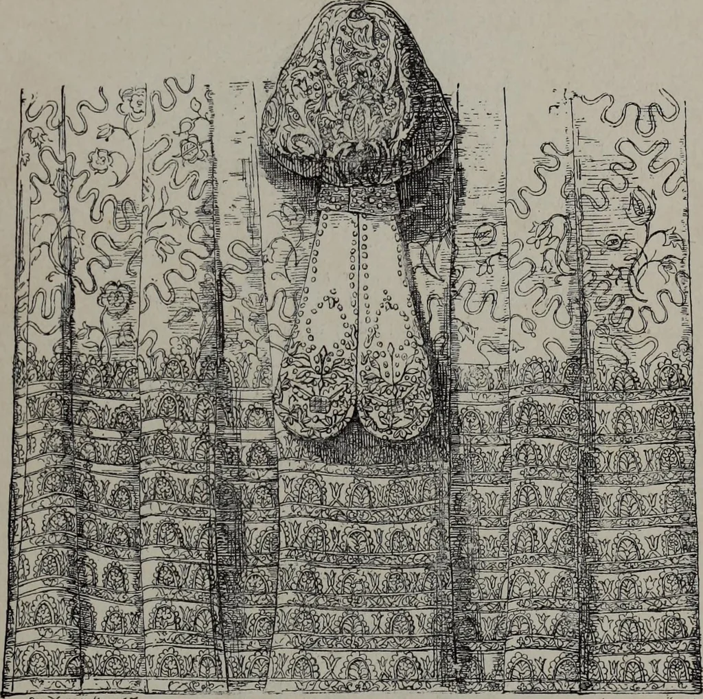 An illustration from Histoire du tissu ancien à l'exposition de l'Union centrale des arts décoratifs, 1883, leaf 59
