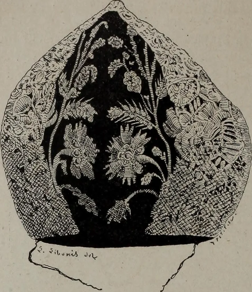 An illustration from Histoire du tissu ancien à l'exposition de l'Union centrale des arts décoratifs, 1883, leaf 60