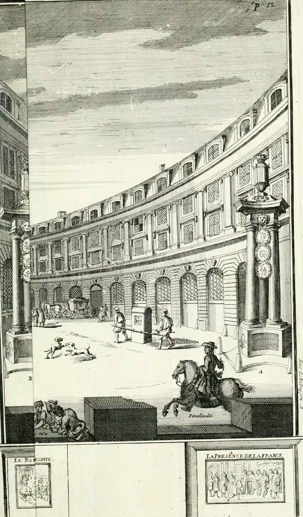 An illustration from Histoire dv roy Lovis le Grand, par les medailles, emblêmes, deuises, jettons, inscriptions, armoiries, et autres monumens publics;, 1691, leaf 110