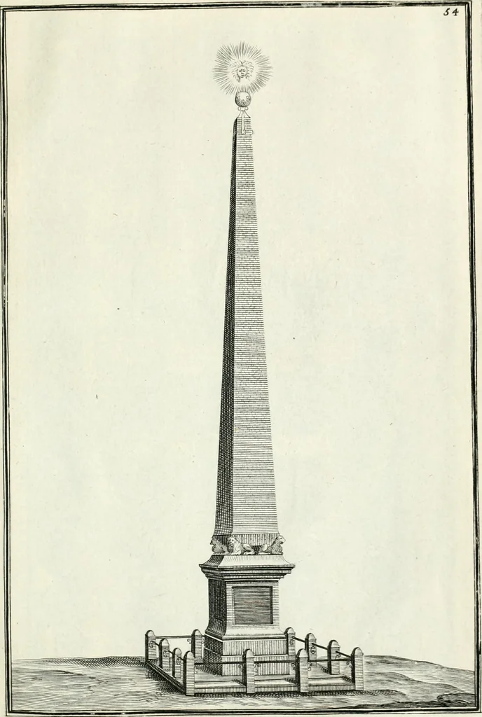 An illustration from Histoire dv roy Lovis le Grand, par les medailles, emblêmes, deuises, jettons, inscriptions, armoiries, et autres monumens publics;, 1691, leaf 112