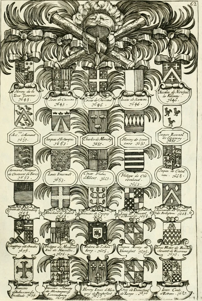 An illustration from Histoire dv roy Lovis le Grand, par les medailles, emblêmes, deuises, jettons, inscriptions, armoiries, et autres monumens publics;, 1691, leaf 128