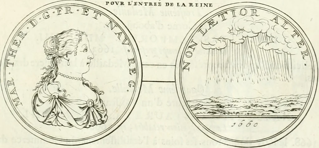 An illustration from Histoire dv roy Lovis le Grand, par les medailles, emblêmes, deuises, jettons, inscriptions, armoiries, et autres monumens publics;, 1691, leaf 20