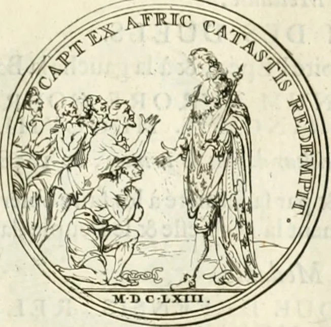 An illustration from Histoire dv roy Lovis le Grand, par les medailles, emblêmes, deuises, jettons, inscriptions, armoiries, et autres monumens publics;, 1691, leaf 28