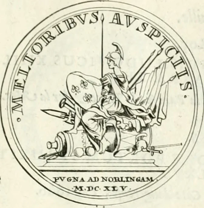 An illustration from Histoire dv roy Lovis le Grand, par les medailles, emblêmes, deuises, jettons, inscriptions, armoiries, et autres monumens publics;, 1691, leaf 32