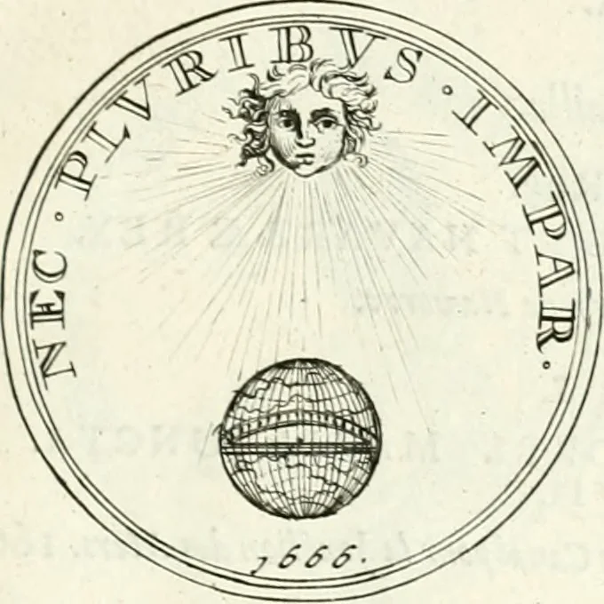 An illustration from Histoire dv roy Lovis le Grand, par les medailles, emblêmes, deuises, jettons, inscriptions, armoiries, et autres monumens publics;, 1691, leaf 32