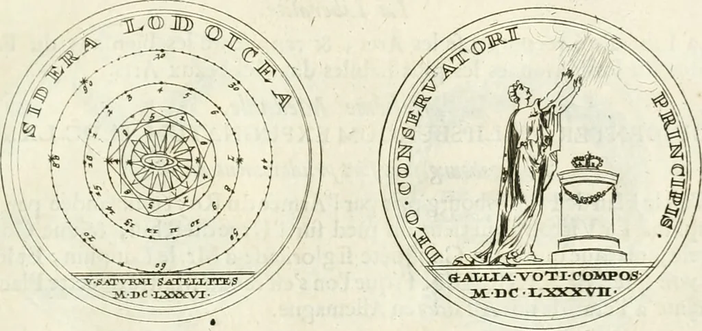 An illustration from Histoire dv roy Lovis le Grand, par les medailles, emblêmes, deuises, jettons, inscriptions, armoiries, et autres monumens publics;, 1691, leaf 68